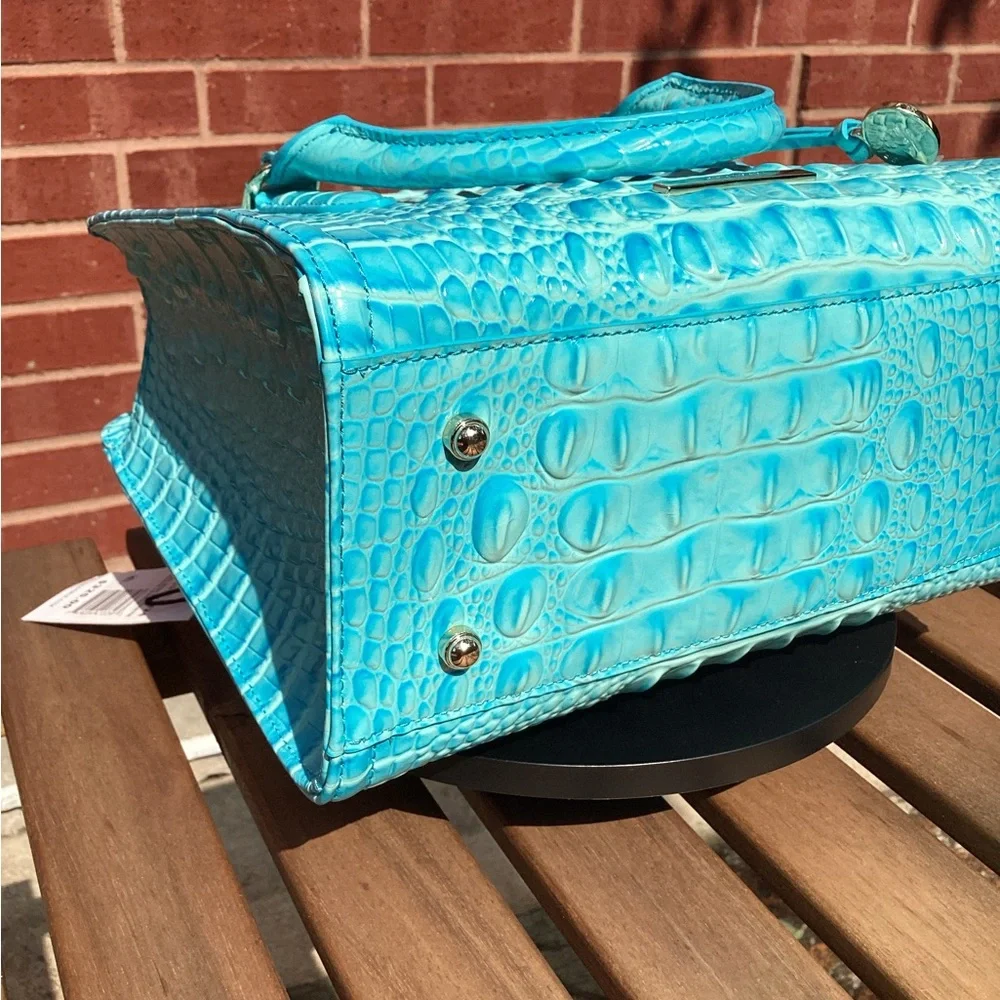 Brahmin Cami Tropic Blue Melbourne Satchel NWT - Picture 6 of 10